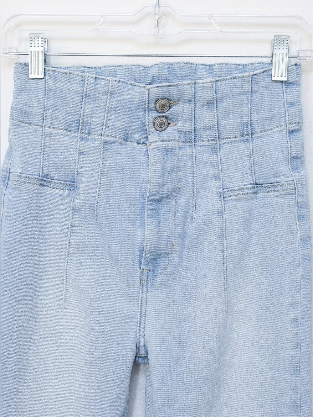 Free People Jayde Flare Jeans Size 27 High Waisted Light Wash Denim Boho Western - Picture 4 of 9